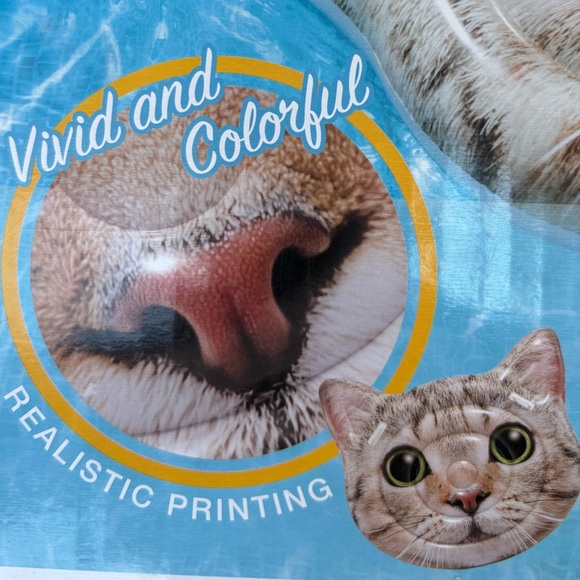 NEW Intex Cat Face Island Pool Float X Large Pool Float by Intex - Picture 3 of 7